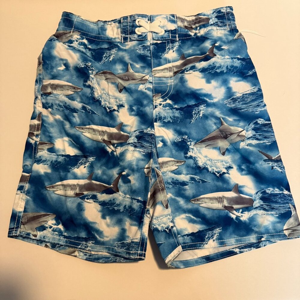 Boy's Swimwear - OLD NAVY- Shark graphics- Size 8 - NEW without Tags
